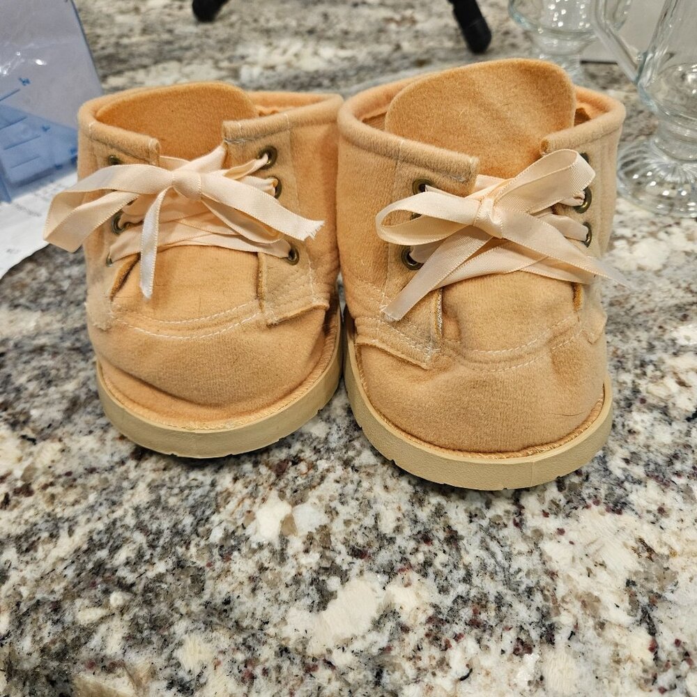 Original Vintage Furskins Plush Bear Shoes Hiking Boots  Xavier Roberts